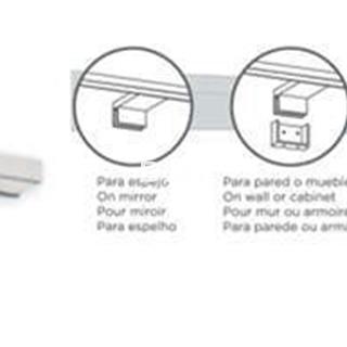 Aplique DSG10 Cromo 30cm - Imagen 1