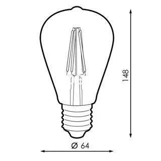 Bombilla LED FILAMENTO E27 ST64 6W - Imagen 2