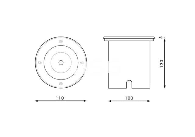 Foco Empotrable Para Suelo Circular - Imagen 2