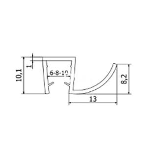 Goma Junta Ala Lateral 1M 6mm - Imagen 2