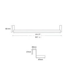 Toallero Doble Casco Cromado - Imagen 2
