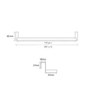 Toallero Negro Doble Casco - Imagen 2